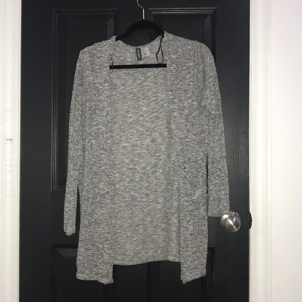 Long grey cardigan